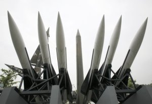 Mock Scud-B missiles on display at the Korean War Museum in Seoul. (Source: AP Photos)