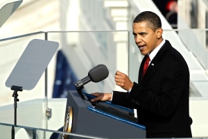 President Obama at his 2009 Inaugural Address (Image Source: New York Magazine)