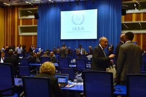 Delegates gather at the IAEA on July 1 for the opening of the International Conference on Nuclear Security. 